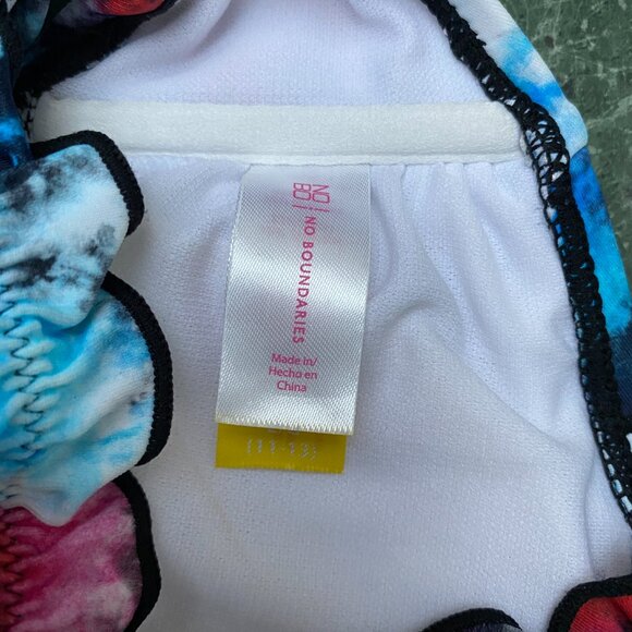 Tie Dye Frilly Bikini Top Size Large - Picture 5 of 6